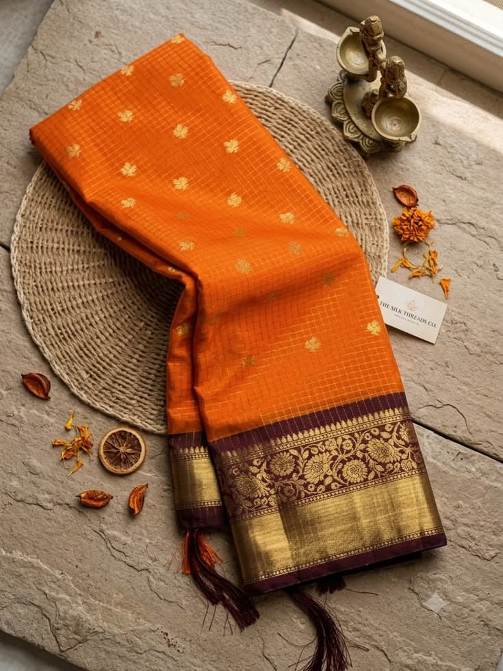 Wine Original Dharmavaram Silk Traditional Zari Woven Saree